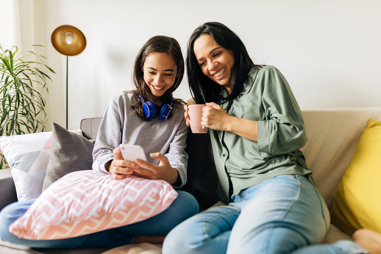 Mother and daughter spending time together at home.