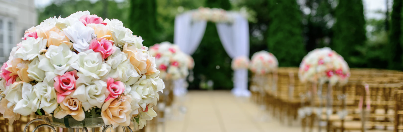 newlywed scene at wedding ceremony